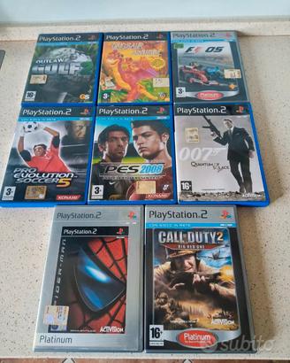 Lotto 8 giochi PS2 originali funzionanti