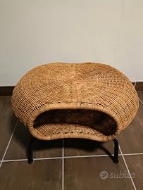 pouf in vimini da terrazzo