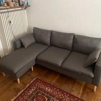 Divano angolare 3/4 posti grigio