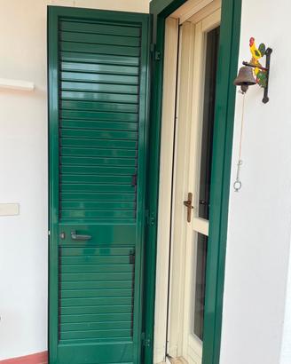 Porta persiana in alluminio verde