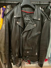 Giacca pelle biker 
