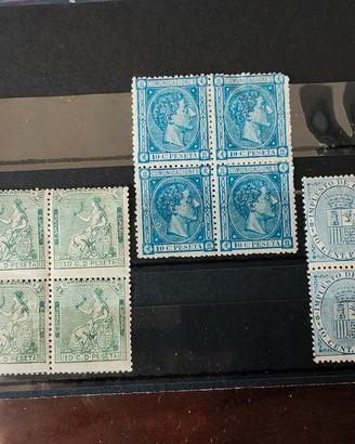 Splendide quartina sestina fine '800 Spagna