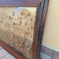 Quadro in vetro con fiori vintage 