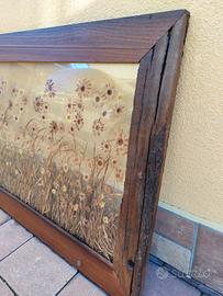 Quadro in vetro con fiori vintage 