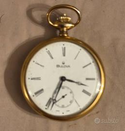 Orologio da tasca Bulova placcato in oro