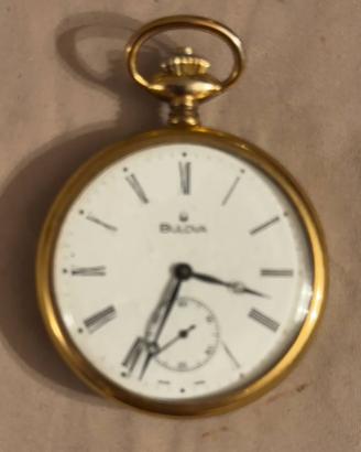 Orologio da tasca Bulova placcato in oro