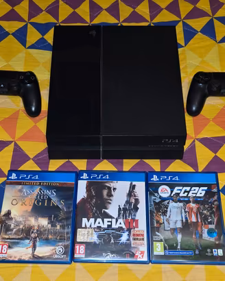 PS4 con controller e giochi