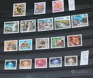 (nu399/402a)Rhodesia -St.Helena sconto 50% def.