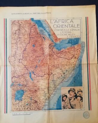 Cartina geografia de "L'Africa Orientale"