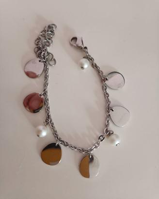 Bracciale Breil acciaio e perle