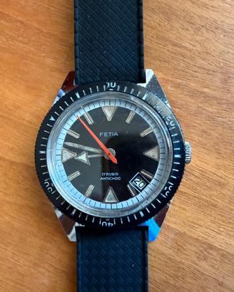 Orologio Vintage Fetia Skin Diver 17 Rubis