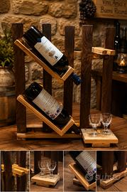 🍷 Portabottiglie in legno realizzato a mano