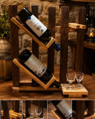 🍷 Portabottiglie in legno realizzato a mano