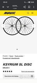ruote mavic ksyrium 