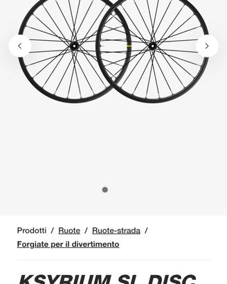 ruote mavic ksyrium 