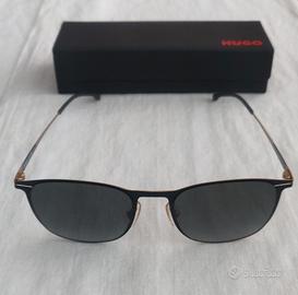 Occhiali sole Hugo Boss Uomo Nero Oro 54mm