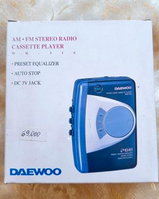 Walkman Daewoo WR-316 Radio Cassette VINTAGE NUOVO