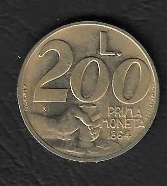 San Marino - moneta circolata da 200 Lire km268 - 