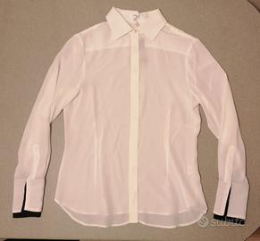 Barba Napoli camicia camicetta donna seta bianca