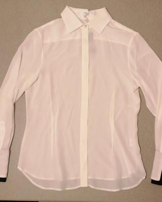 Barba Napoli camicia camicetta donna seta bianca