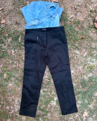 Pantaloni armani jeans e maglia moschino