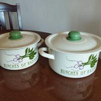 2 pentole smaltate nuove