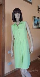 Abito vintage sartoriale  verde acido 