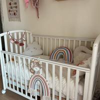 Lettino con sbarre culla 140X70 con materasso