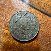 Moneta 20 lire Mussolini 1945