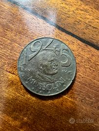 Moneta 20 lire Mussolini 1945