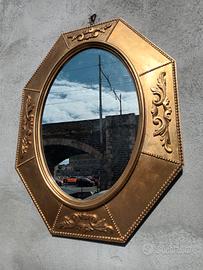 Antico specchio in foglia oro . Restaurato !!!