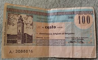 Miniassegno 100 lire BPB