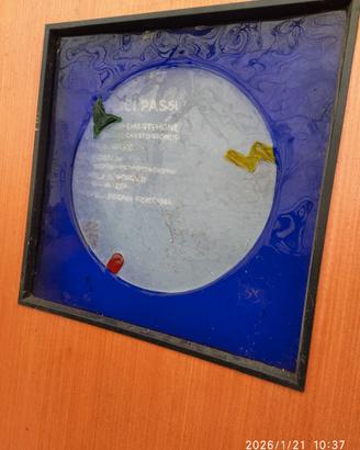 Porte scorrevoli con vetri decorati 