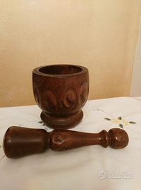 Mortaio Antico con pestello in legno