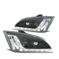 FARI FORD FOCUS 04-08 LUCE DIURNA A LED FONDO NERO