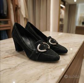 Geox Respira, 38, mocassini, tacco, nero