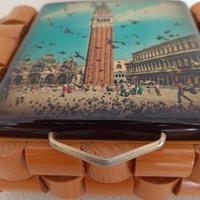 Cofanetto porta oggetti  "Anni 70° vintage 