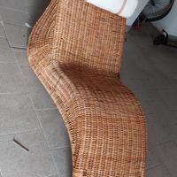 chaise longue in vimini