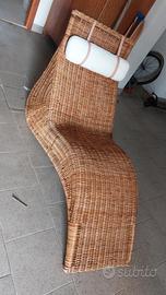 chaise longue in vimini