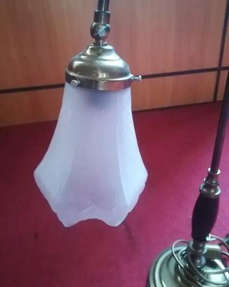 Lampada da tavolo abat jour stile rustico antico