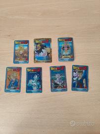 7 Carte Dragon Ball Z Olografiche/Holo 