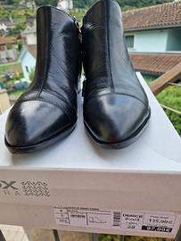 stivaletti pelle nera Geox