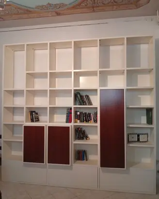 LIbreria laccata bianco