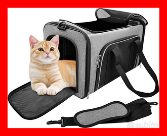 Trasportino Gatto/Cane Grigio L50xB30xH30cm NUOVO