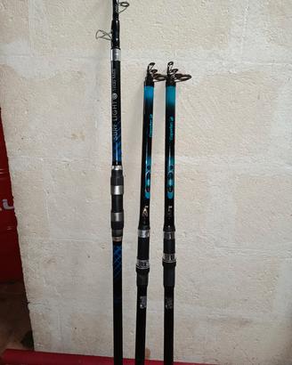 tre canne da pesca 