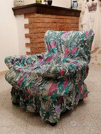 Copridivano e copripoltrone a fantasia floreale