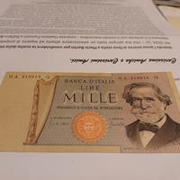 Banconota 1000 lire Giuseppe Verdi Carli-Lombardo