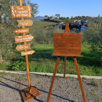 Tableau e cavalletto in legno