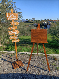 Tableau e cavalletto in legno