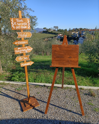 Tableau e cavalletto in legno